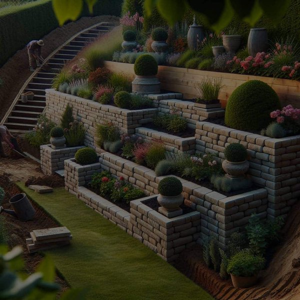 Comment construire un mur de soutènement esthétique et fonctionnel pour un jardin en pente ?
