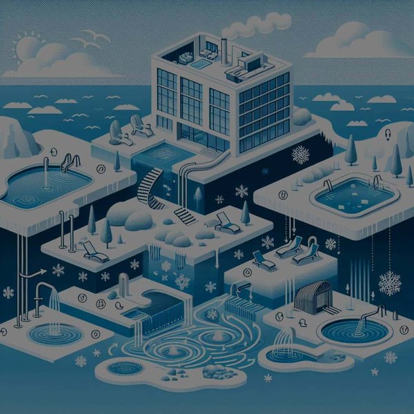 Quelles solutions existent pour prévenir la formation de glace dans les piscines dans les climats froids ?