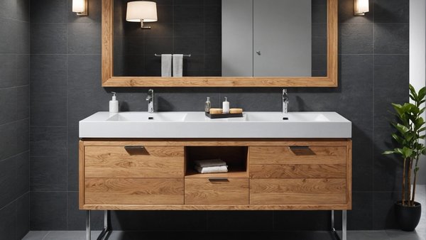 Découvrez des meubles sous vasque en bois massif stylés