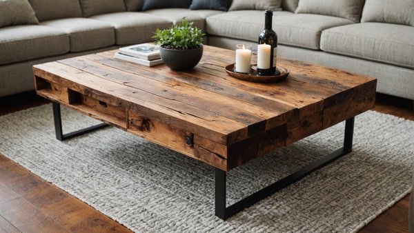 Table basse en bois recyclé : élégance durable et unique